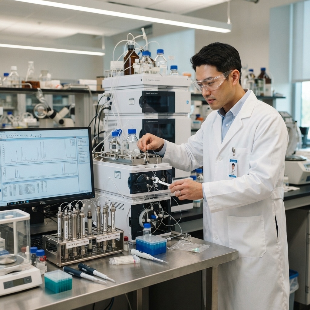 HPLC 컬럼 입자 크기 관련 이미지