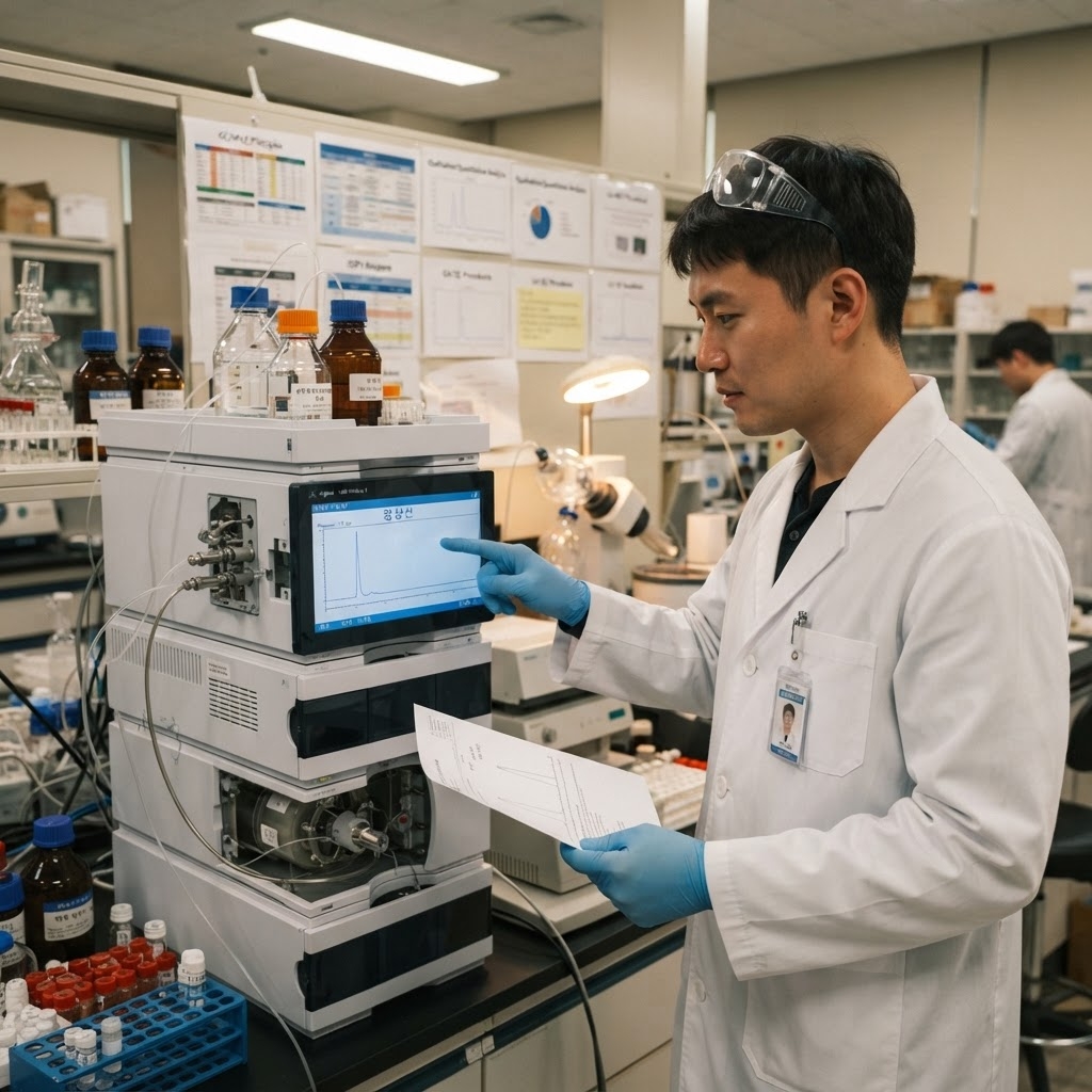 HPLC 배압 정상선 관련 이미지