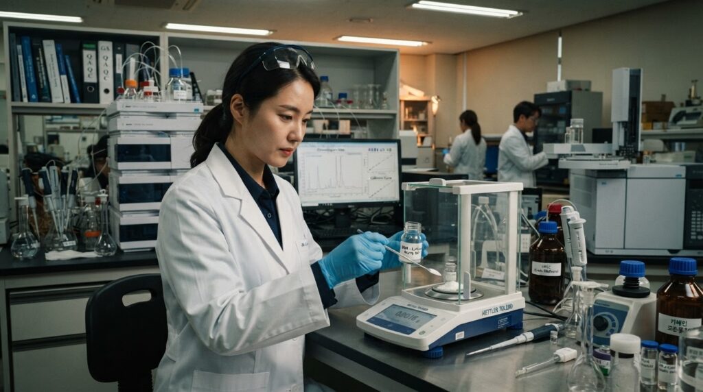 표준물질 순도 보정 관련 이미지