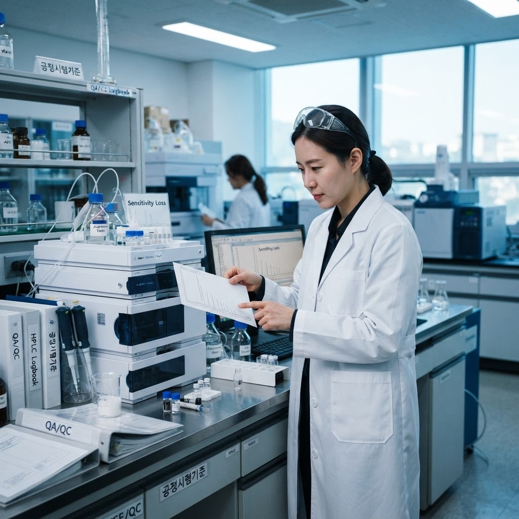 HPLC 감도 저하 관련 이미지