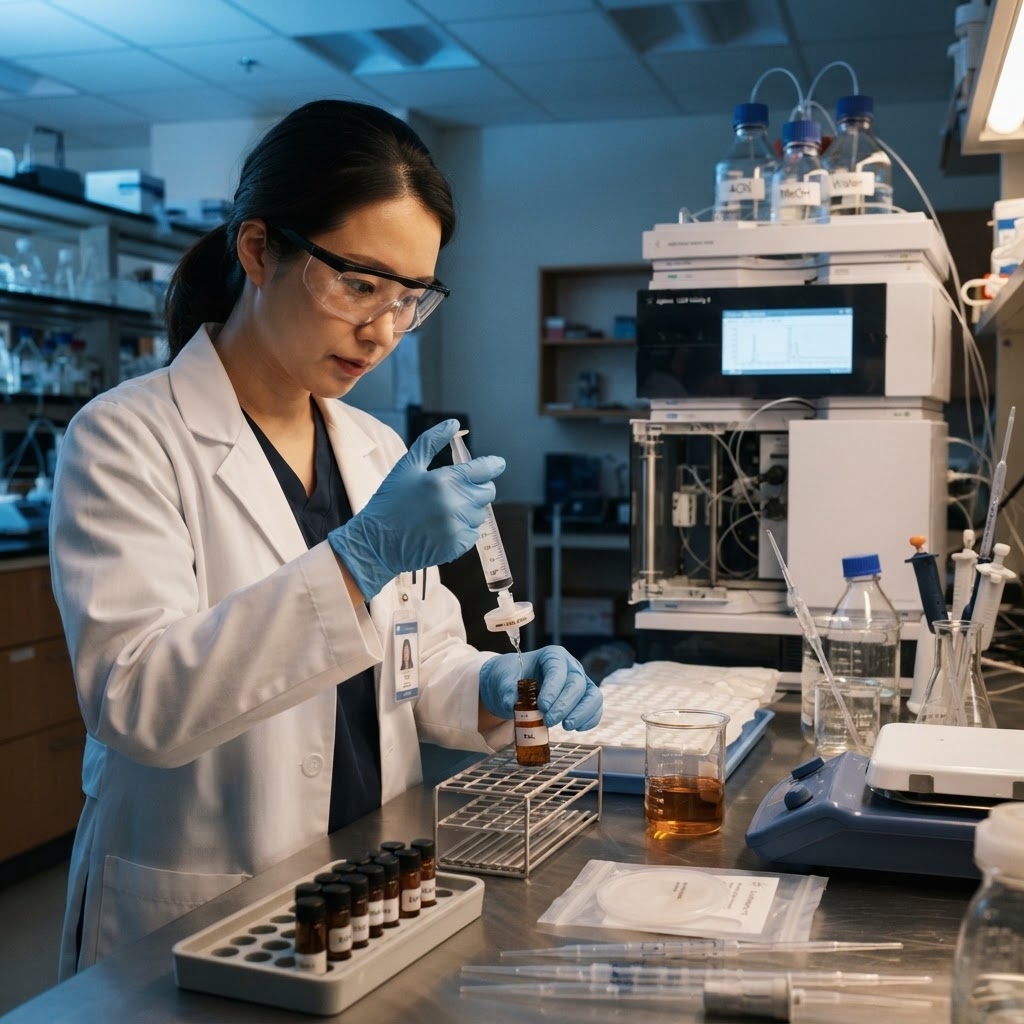 HPLC 시료 여과 관련 이미지
