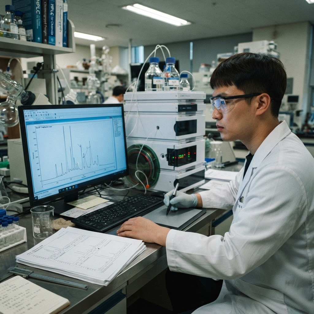 HPLC 적분 오류 보정 관련 이미지