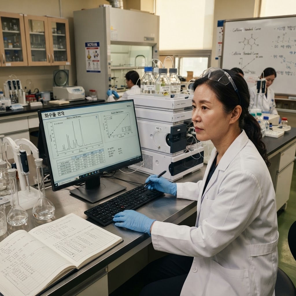 HPLC 회수율 편차 관련 이미지