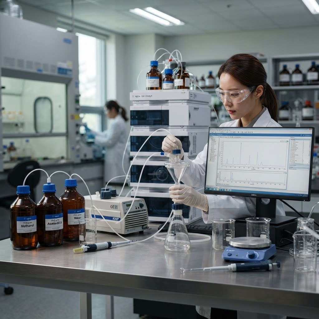 HPLC 이동상 탈기 관련 이미지