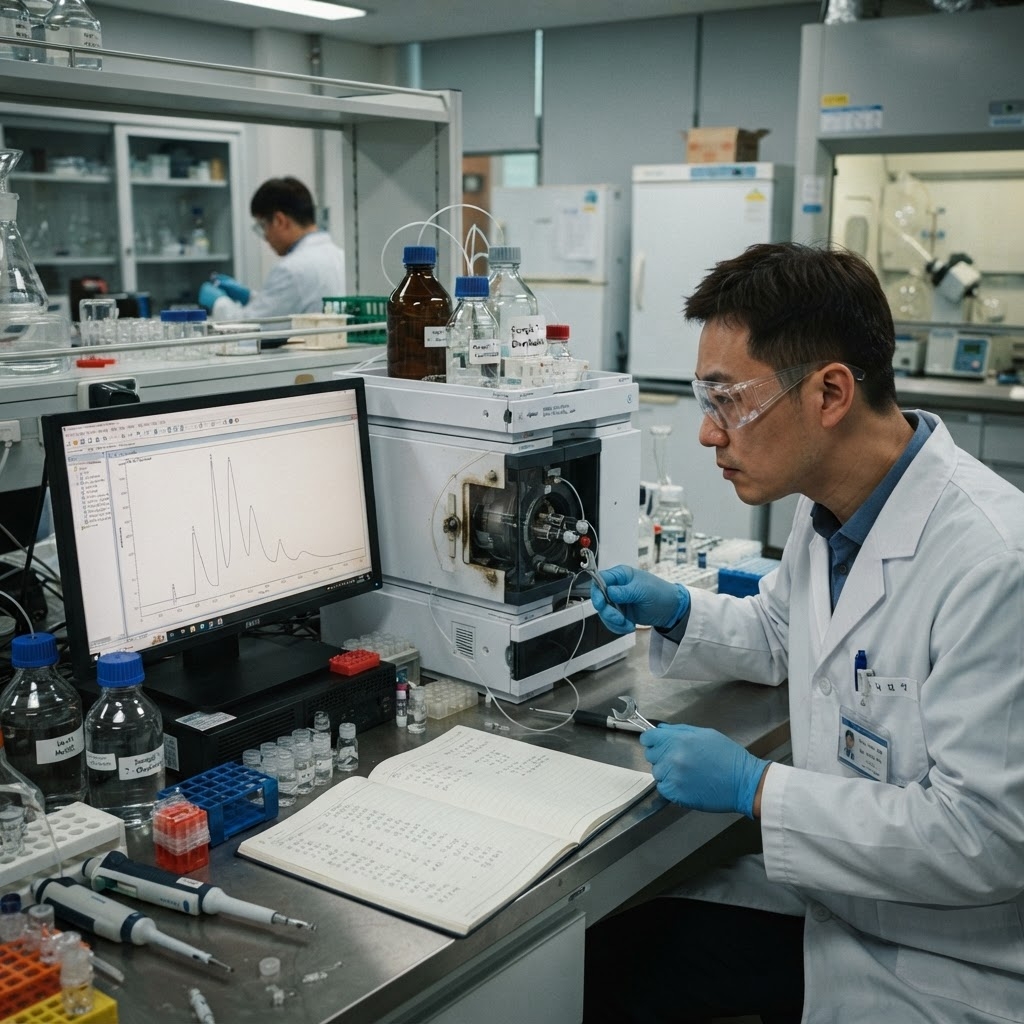 HPLC 컬럼 오버로딩 관련 이미지